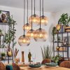 Koyoto Hanglamp, Kogellampje, Hanglamp Amber, Duidelijk, 6-lichts