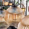 Koyoto Hanglamp, Kogellampje, Hanglamp Amber, Duidelijk, 6-lichts