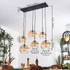 Koyoto Hanglamp, Kogellampje, Hanglamp Amber, Duidelijk, 6-lichts