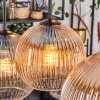 Koyoto Hanglamp, Kogellampje, Hanglamp Amber, Duidelijk, 6-lichts