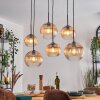 Koyoto Hanglamp, Kogellampje, Hanglamp Amber, Duidelijk, 6-lichts