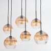 Koyoto Hanglamp, Kogellampje, Hanglamp Amber, Duidelijk, 6-lichts