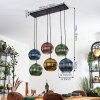 Koyoto Hanglamp, Kogellampje, Hanglamp Blauw, Goud, Groen, Koperkleurig, 6-lichts