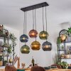 Koyoto Hanglamp, Kogellampje, Hanglamp Blauw, Goud, Groen, Koperkleurig, 6-lichts