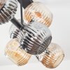 Ripoll Plafondlamp, Kogellampje Amber, Rookkleurig, 8-lichts