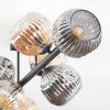 Ripoll Plafondlamp, Kogellampje Amber, Rookkleurig, 8-lichts