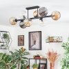 Ripoll Plafondlamp, Kogellampje Amber, Duidelijk, Rookkleurig, 8-lichts