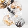 Ripoll Plafondlamp, Kogellampje Amber, Duidelijk, Rookkleurig, 8-lichts