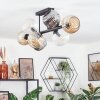 Ripoll Plafondlamp, Kogellampje Amber, Duidelijk, Rookkleurig, 8-lichts