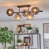 Ripoll Plafondlamp, Kogellampje Duidelijk, Rookkleurig, 5-lichts