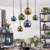 Koyoto Hanglamp, Kogellampje, Hanglamp Blauw, Goud, Groen, 6-lichts