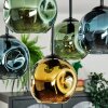 Ripoll Plafondlamp, Kogellampje Blauw, Goud, Groen, 5-lichts