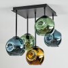 Ripoll Plafondlamp, Kogellampje Blauw, Goud, Groen, 5-lichts