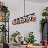 Koyoto Hanglamp, Kogellampje, Hanglamp Chroom, Rookkleurig, 5-lichts