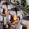Koyoto Hanglamp, Kogellampje, Hanglamp Chroom, Rookkleurig, 5-lichts