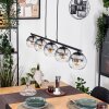 Koyoto Hanglamp, Kogellampje, Hanglamp Duidelijk, Rookkleurig, 5-lichts