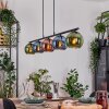 Koyoto Hanglamp, Kogellampje, Hanglamp Blauw, Groen, Koperkleurig, 5-lichts