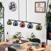 Koyoto Hanglamp, Kogellampje, Hanglamp Blauw, Groen, Koperkleurig, 5-lichts