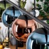 Koyoto Hanglamp, Kogellampje, Hanglamp Blauw, Groen, Koperkleurig, 5-lichts