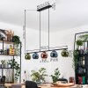 Koyoto Hanglamp, Kogellampje, Hanglamp Blauw, Groen, Koperkleurig, 5-lichts