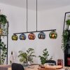 Koyoto Hanglamp, Kogellampje, Hanglamp Blauw, Groen, Koperkleurig, 5-lichts