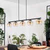 Koyoto Hanglamp, Kogellampje, Hanglamp Amber, Duidelijk, 5-lichts