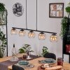 Koyoto Hanglamp, Kogellampje, Hanglamp Amber, Duidelijk, 5-lichts