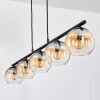 Koyoto Hanglamp, Kogellampje, Hanglamp Amber, Duidelijk, 5-lichts