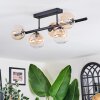 Chehalis Plafondlamp, Kogellampje Amber, Duidelijk, 5-lichts
