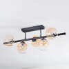 Chehalis Plafondlamp, Kogellampje Amber, Duidelijk, 5-lichts