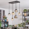 Koyoto Hanglamp, Kogellampje, Hanglamp Amber, Duidelijk, Rookkleurig, 6-lichts