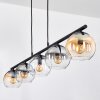 Koyoto Hanglamp, Kogellampje, Hanglamp Amber, Duidelijk, Rookkleurig, 5-lichts