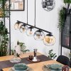Koyoto Hanglamp, Kogellampje, Hanglamp Amber, Duidelijk, Rookkleurig, 5-lichts