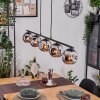 Ripoll Hanglamp, Kogellampje, Hanglamp Chroom, Rookkleurig, 5-lichts