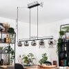 Ripoll Hanglamp, Kogellampje, Hanglamp Chroom, Rookkleurig, 5-lichts