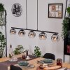 Ripoll Hanglamp, Kogellampje, Hanglamp Chroom, Duidelijk, Rookkleurig, 5-lichts