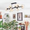 Koyoto Plafondlamp, Kogellampje Amber, Duidelijk, 8-lichts