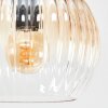 Koyoto Plafondlamp, Kogellampje Amber, Duidelijk, 8-lichts