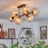 Koyoto Plafondlamp, Kogellampje Amber, Duidelijk, 8-lichts