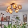 Ripoll Plafondlamp, Kogellampje Amber, 8-lichts