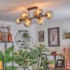 Ripoll Plafondlamp, Kogellampje Amber, Duidelijk, Rookkleurig, 8-lichts