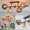 Ripoll Plafondlamp, Kogellampje Amber, Duidelijk, Rookkleurig, 5-lichts