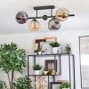 Ripoll Plafondlamp, Kogellampje Amber, Duidelijk, Rookkleurig, 5-lichts