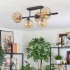 Ripoll Plafondlamp, Kogellampje Amber, 5-lichts