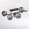 Ripoll Plafondlamp, Kogellampje Rookkleurig, 5-lichts