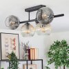 Ripoll Plafondlamp, Kogellampje Amber, Duidelijk, Rookkleurig, 5-lichts