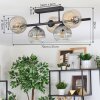 Ripoll Plafondlamp, Kogellampje Amber, Duidelijk, Rookkleurig, 5-lichts