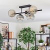 Ripoll Plafondlamp, Kogellampje Amber, Duidelijk, Rookkleurig, 5-lichts