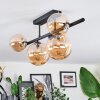 Chehalis Plafondlamp, Kogellampje Amber, 5-lichts