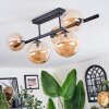 Chehalis Plafondlamp, Kogellampje Amber, 5-lichts